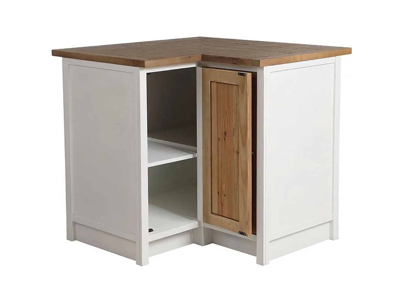 Meuble de cuisine bas d'angle Bois Blanc - Rivages Interior's