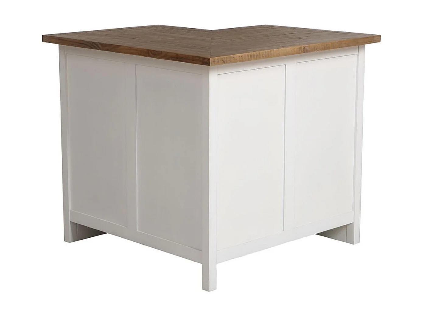 Meuble de cuisine bas d'angle Bois Blanc - Rivages Interior's