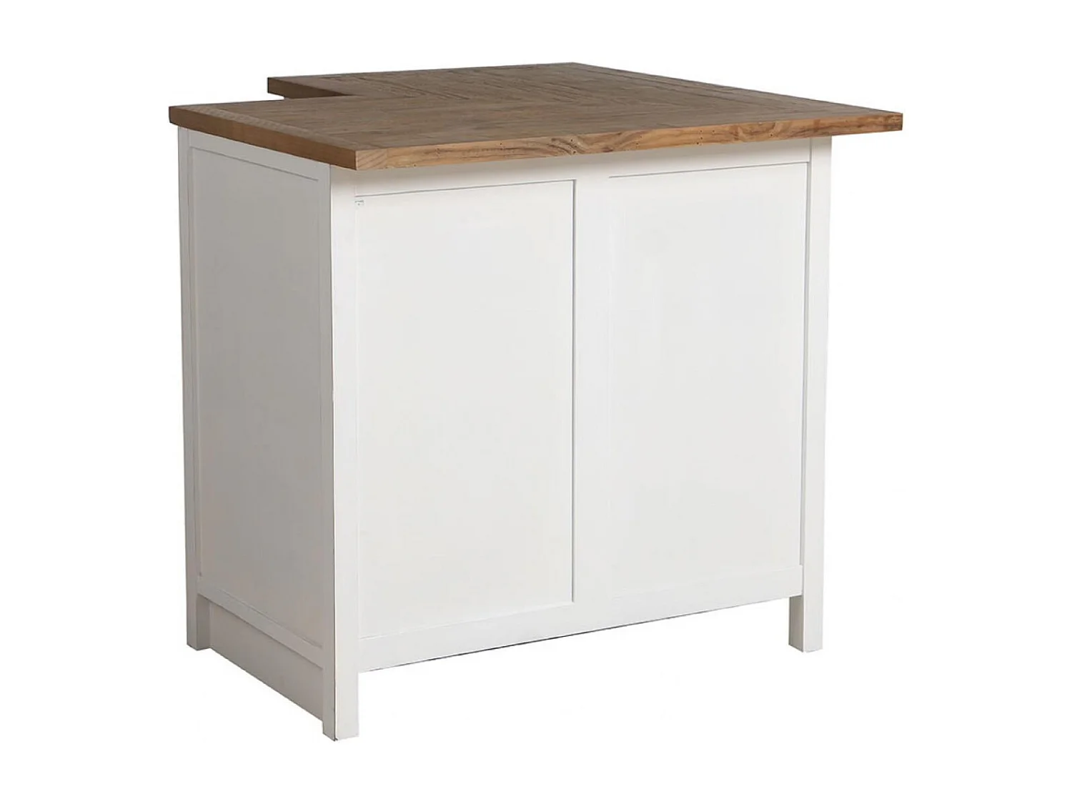 Meuble de cuisine bas d'angle Bois Blanc - Rivages Interior's