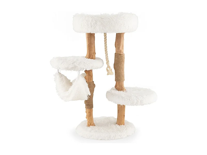 87 cm Kratzbaum aus Massivholz mehrschichtiges Katzenaktivitätszentrum