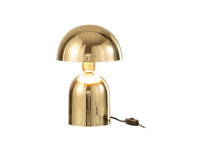 Lámpara seta de metal dorado 20x20x30 cm