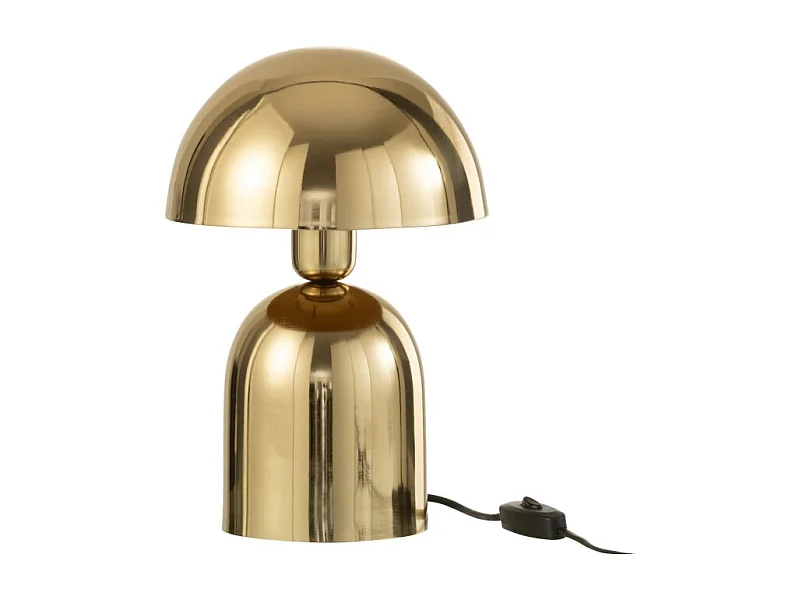 Lámpara seta de metal dorado 20x20x30 cm