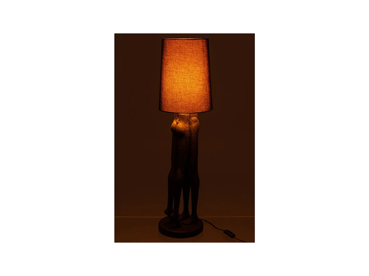 Lámpara de resina negra 21x21x89.5 cm