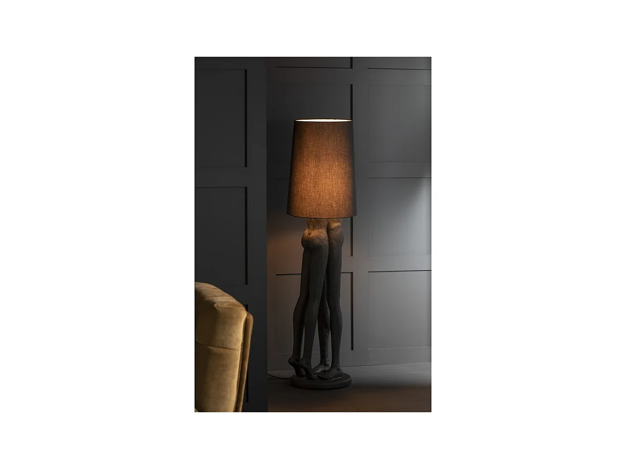 Lámpara de resina negra 21x21x89.5 cm