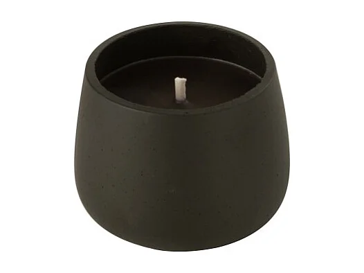 Vela exterior 18h de cemento negro 14x14x11 cm