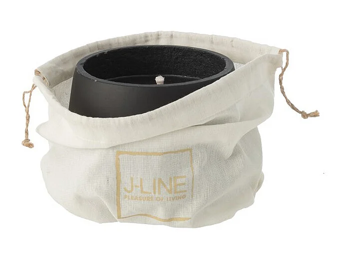 Vela exterior 18h de cemento negro 14x14x11 cm