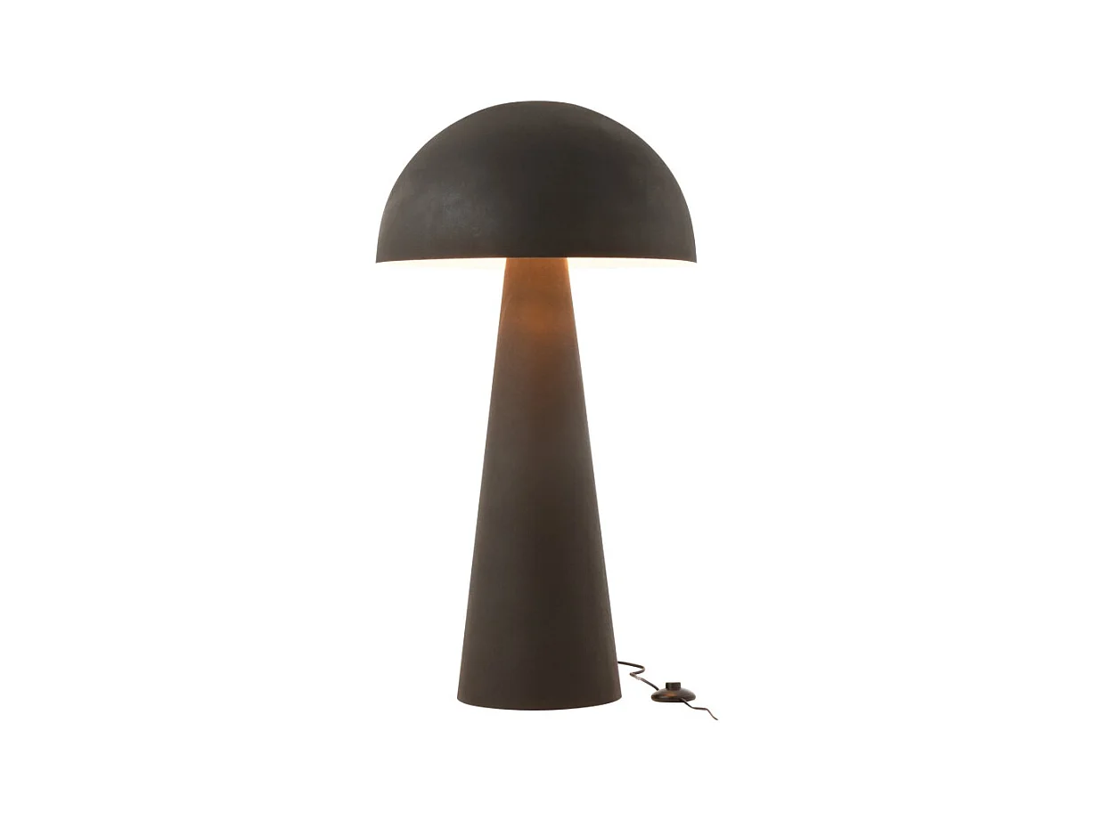 Lámpara de seta de metal negro 51x51x97.5 cm