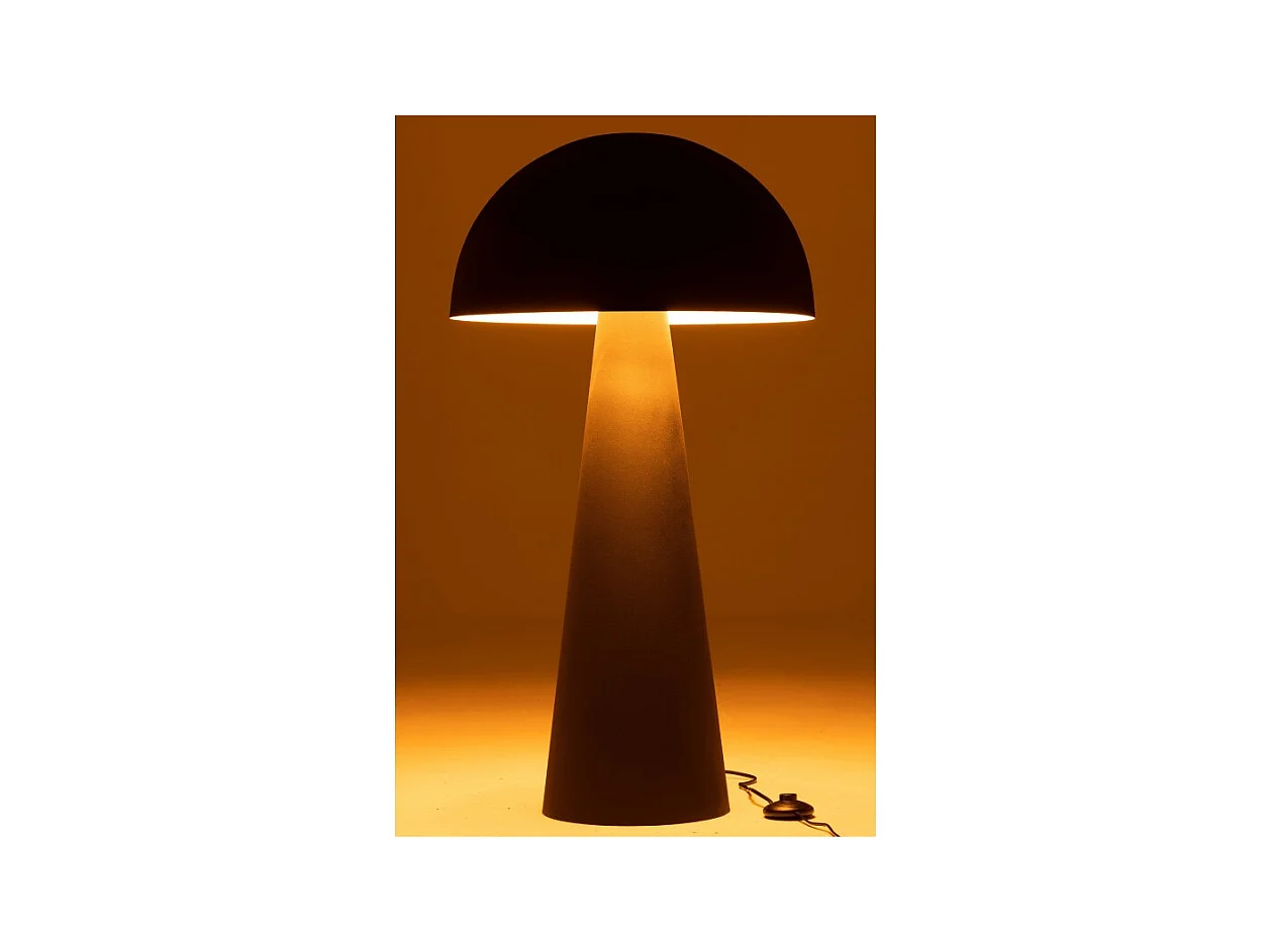 Lámpara de seta de metal negro 51x51x97.5 cm