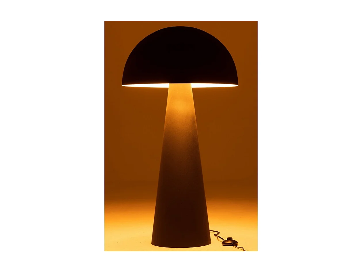 Lámpara de seta de metal negro 51x51x97.5 cm