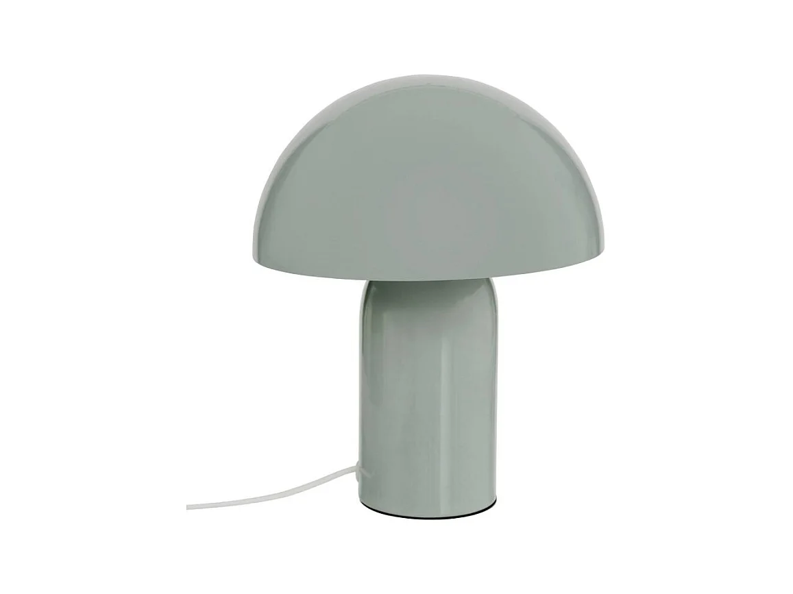 Lampe champignon H24,5 cm Lito métal vert céladon Atmosphera