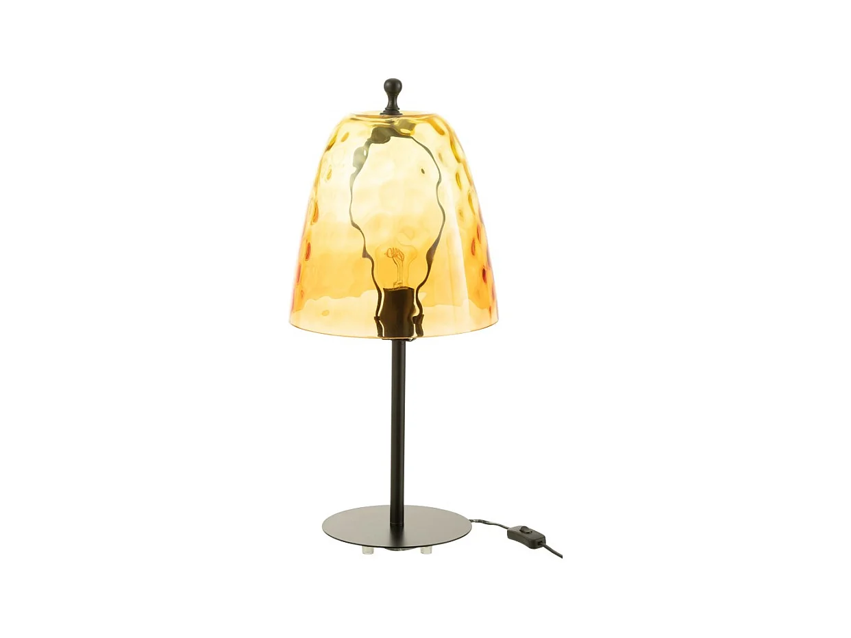 Lámpara de vidrio amarillo 58x28x28 cm