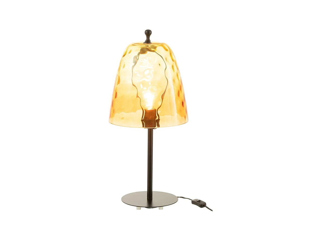 Lámpara de vidrio amarillo 58x28x28 cm