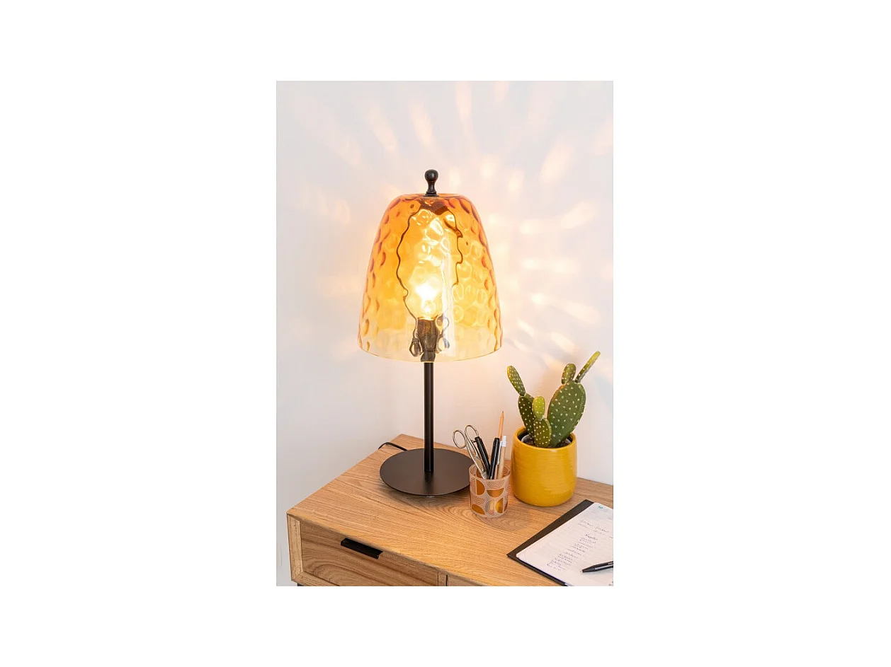 Lámpara de vidrio amarillo 58x28x28 cm