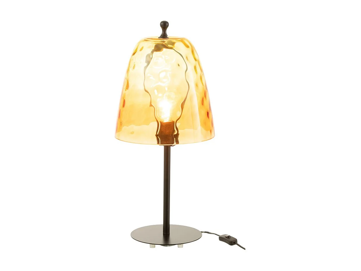 Lámpara de vidrio amarillo 58x28x28 cm