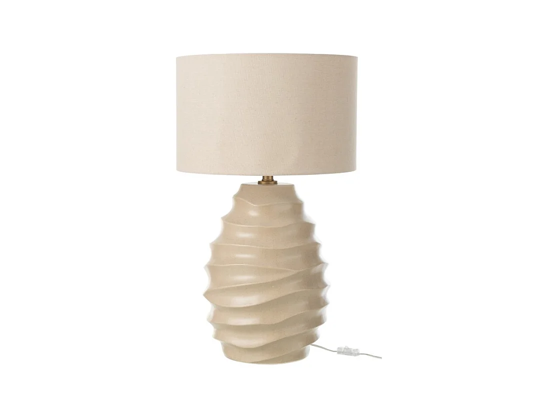 Lámpara de mesa de cerámica beige 40x40x68 cm