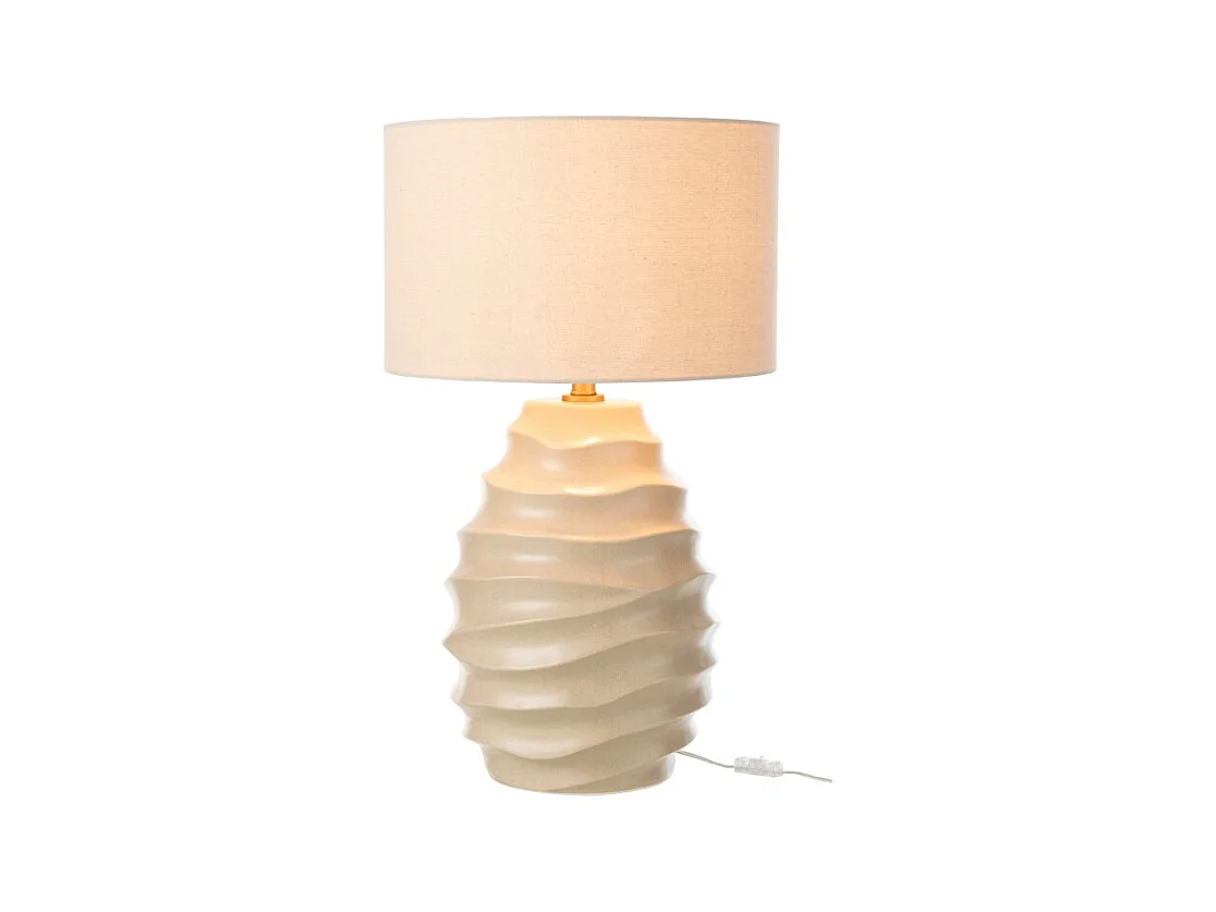 Lámpara de mesa de cerámica beige 40x40x68 cm