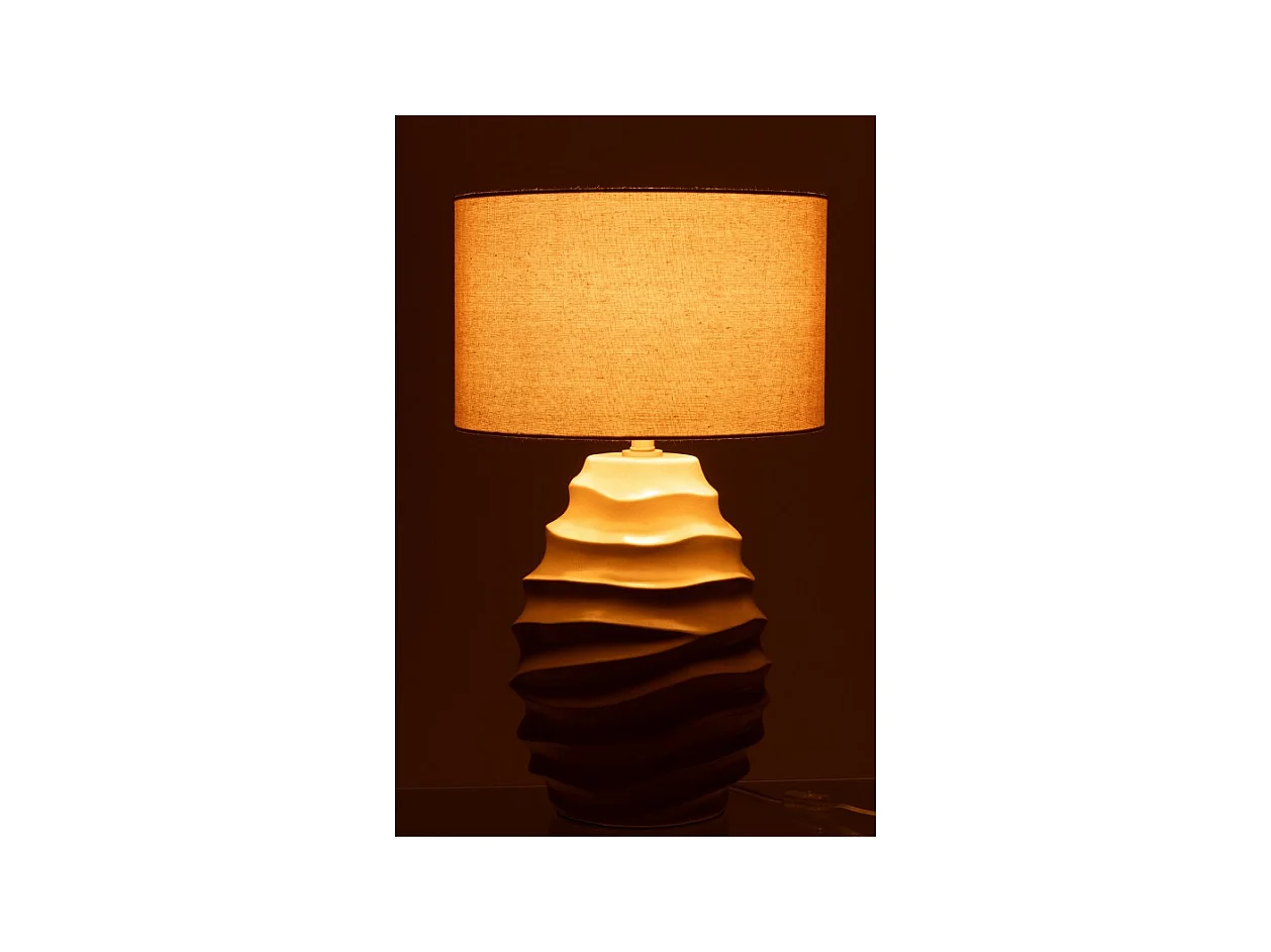 Lámpara de mesa de cerámica beige 40x40x68 cm