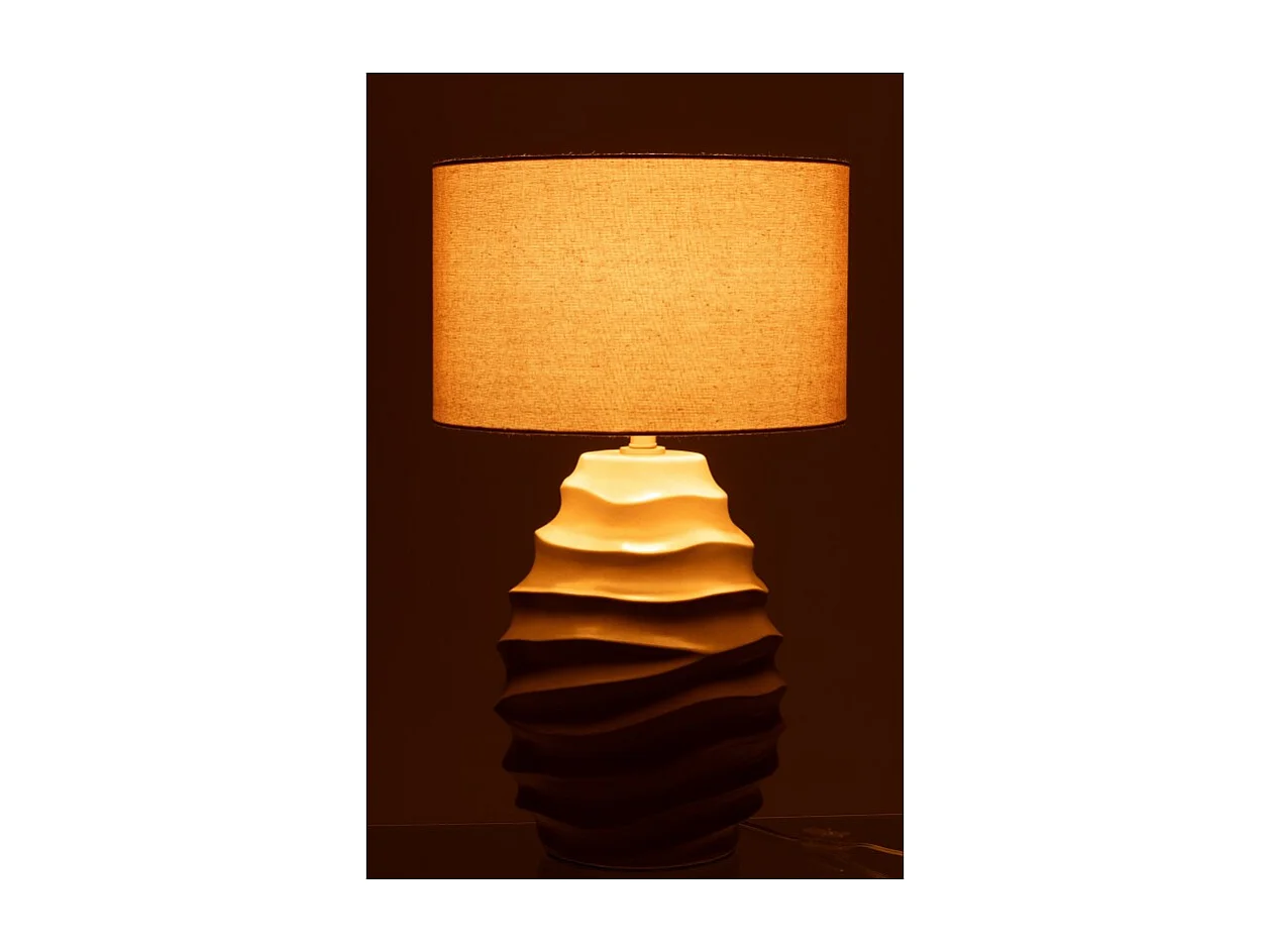 Lámpara de mesa de cerámica beige 40x40x68 cm