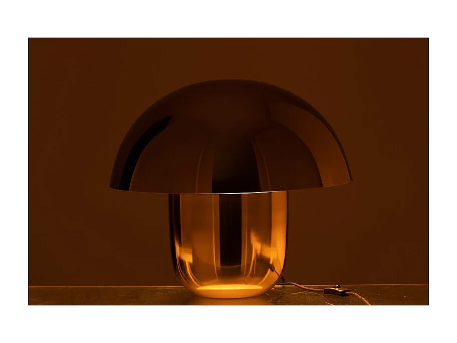 Lampara seta metal oro 50x50 cm