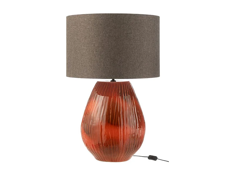 Lámpara de mesa de cerámica roja 55.5*55.5*85 cm