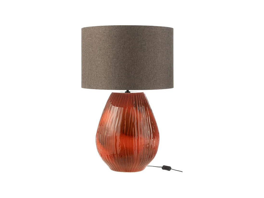 Lámpara de mesa de cerámica roja 55.5*55.5*85 cm