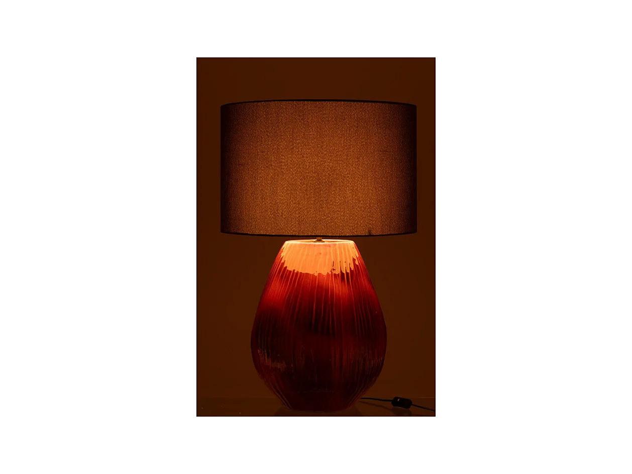 Lámpara de mesa de cerámica roja 55.5*55.5*85 cm