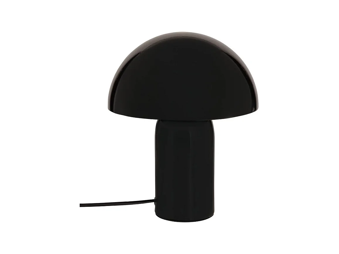 Lampe champignon H24,5 cm Lito métal noir Atmosphera