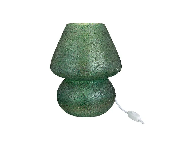 Lámpara de mesa de vidrio verde 23x23x30cm