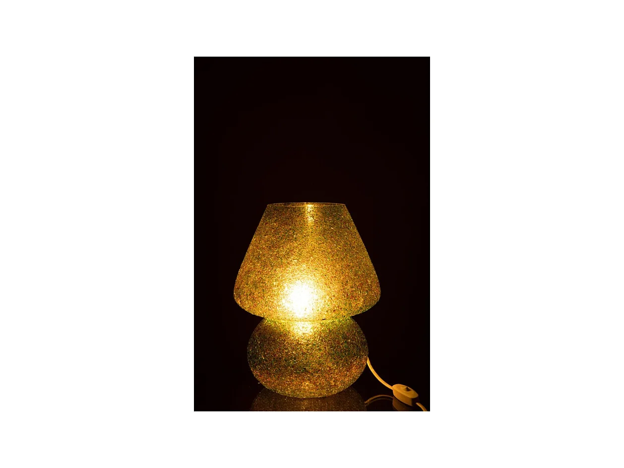 Lámpara de mesa de vidrio verde 23x23x30cm