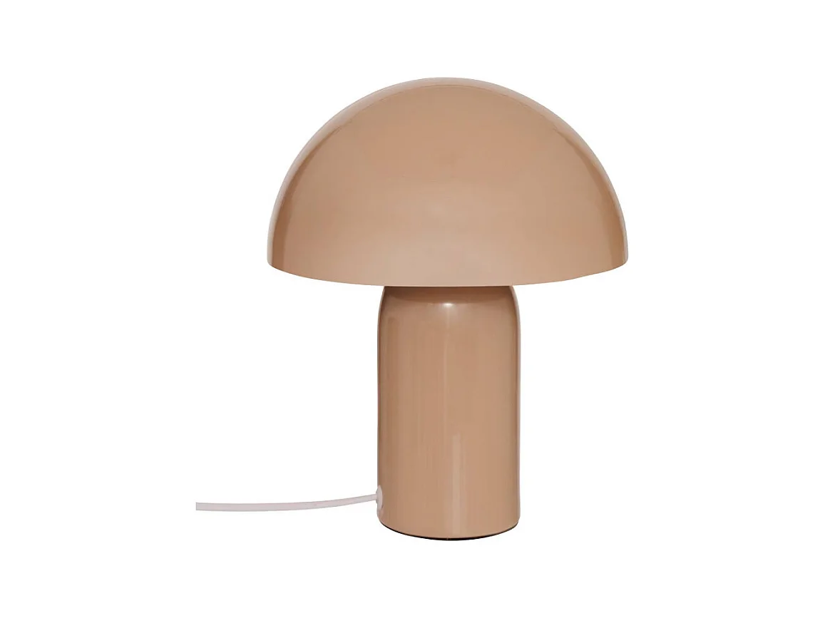 Lampe champignon H24,5 cm Lito métal beige Atmosphera