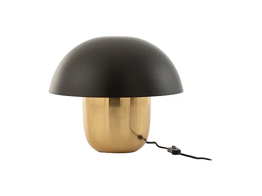 Lámpara de seta de metal negro de 40x40x35 cm