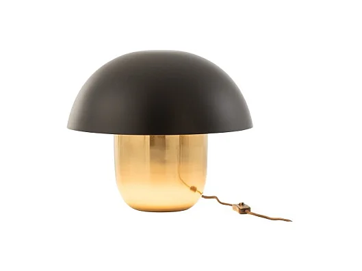 Lámpara de seta de metal negro de 40x40x35 cm