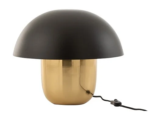 Lámpara de seta de metal negro de 40x40x35 cm