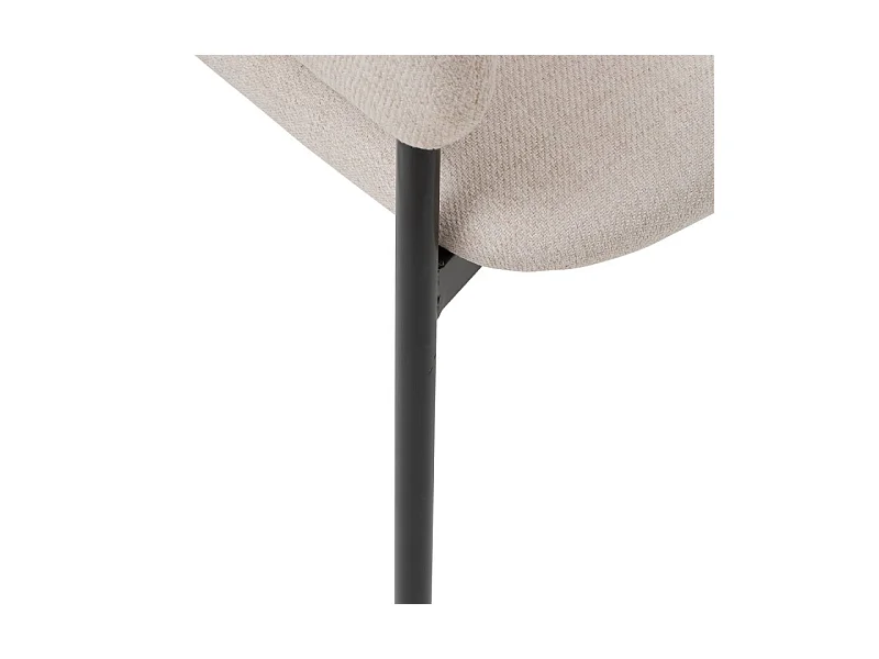 Fauteuil repas tissu beige Solea Atmosphera