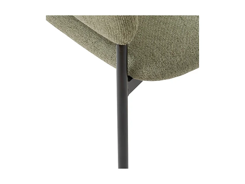 Fauteuil repas tissu vert cèdre Solea Atmosphera
