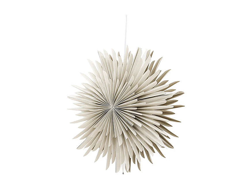 Lámpara colgante Sälen Estrella de Navidad con papel claro Ø46cm color beige.