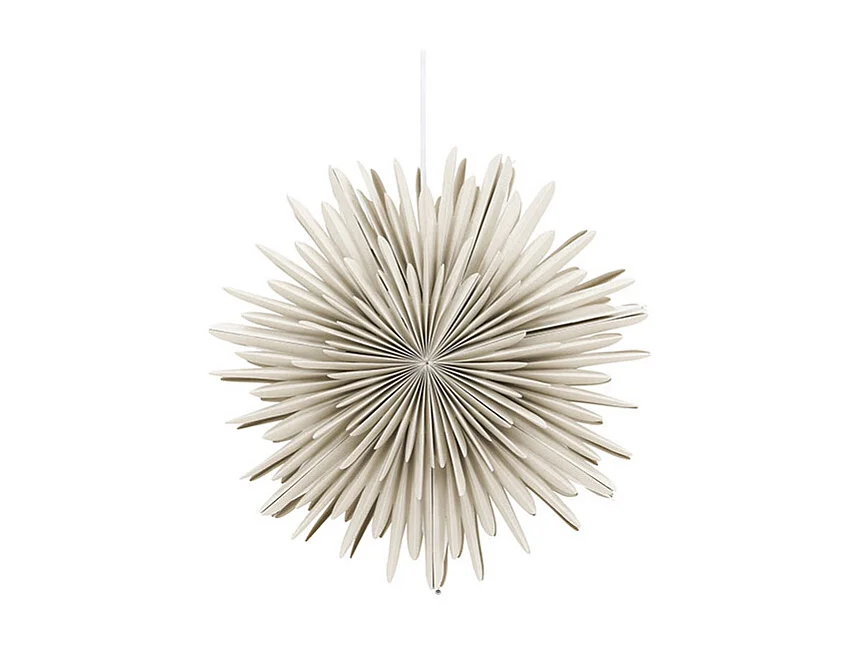 Lámpara colgante Sälen Estrella de Navidad con papel claro Ø46cm color beige.