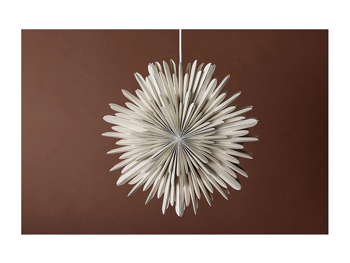 Lámpara colgante Sälen Estrella de Navidad con papel claro Ø46cm color beige.