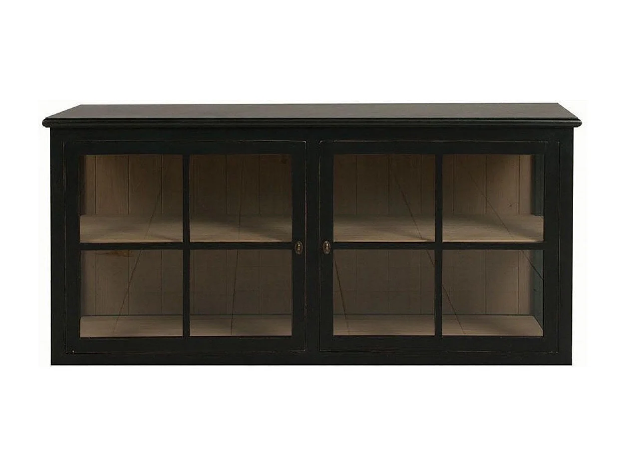 Caisson noir portes vitrées Bois Noir - Manoir Interior's