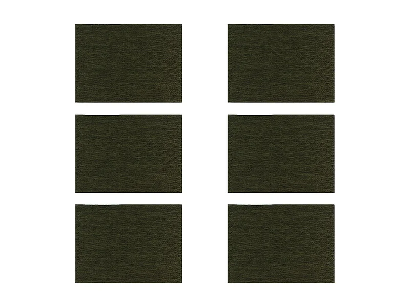 Novastyl - Lot 6 Sets De Table Ica 43x30cm En Plastique Effet Cuir Tresse Vert