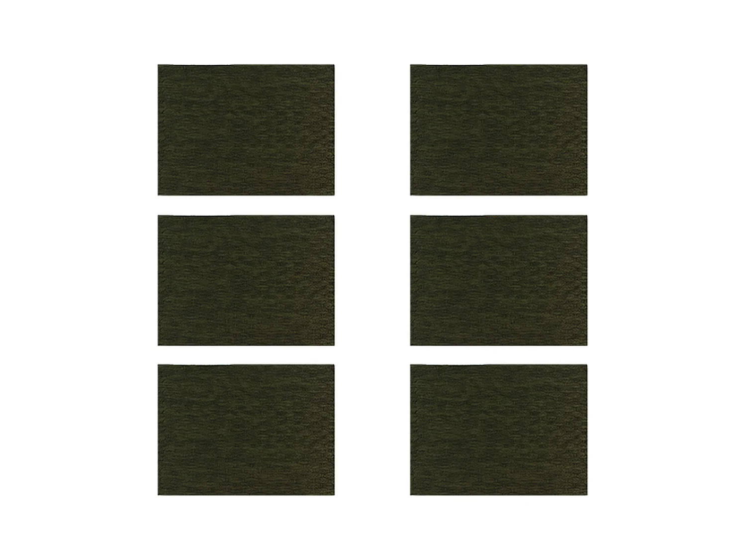 Novastyl - Lot 6 Sets De Table Ica 43x30cm En Plastique Effet Cuir Tresse Vert