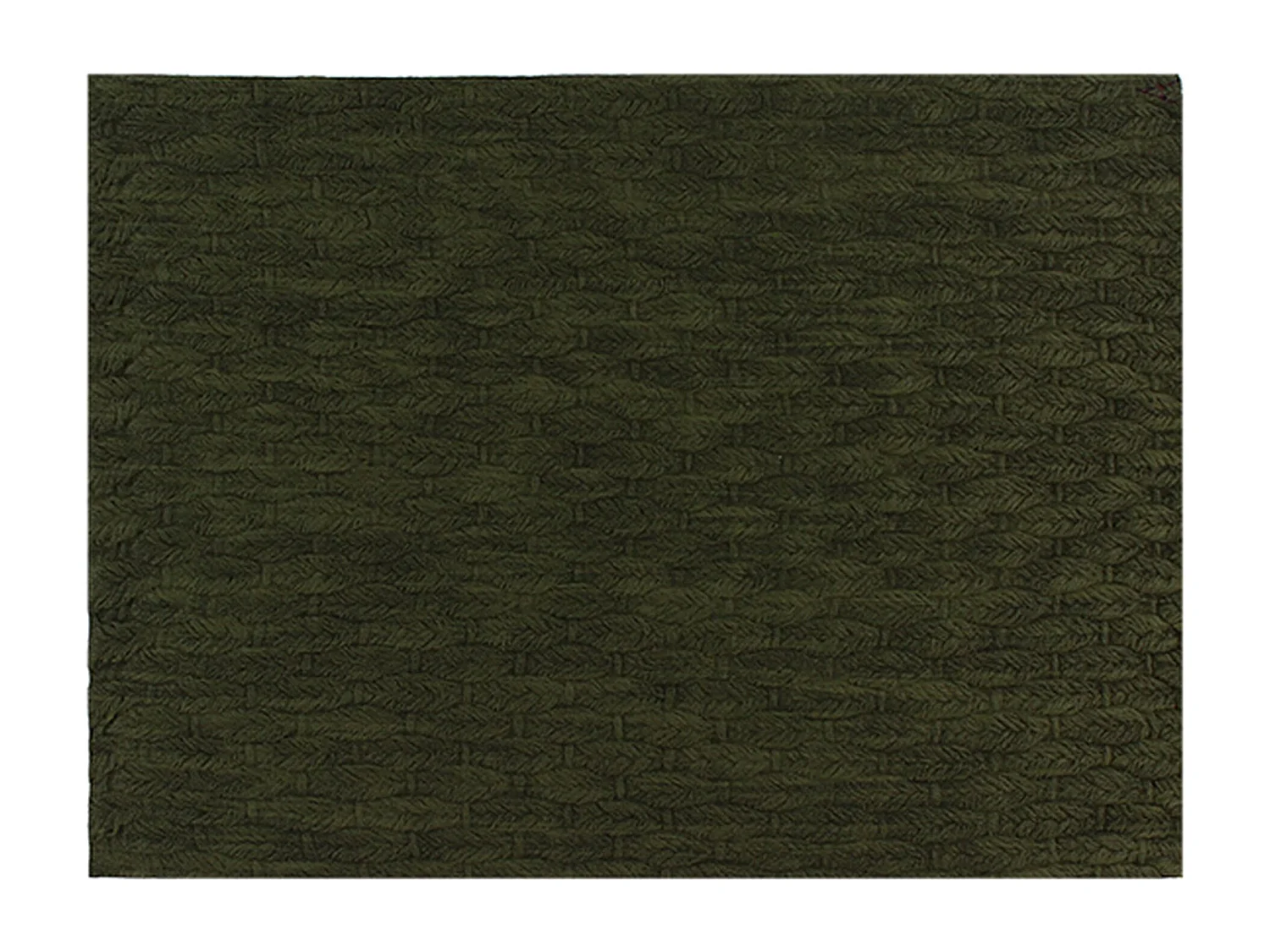 Novastyl - Lot 6 Sets De Table Ica 43x30cm En Plastique Effet Cuir Tresse Vert