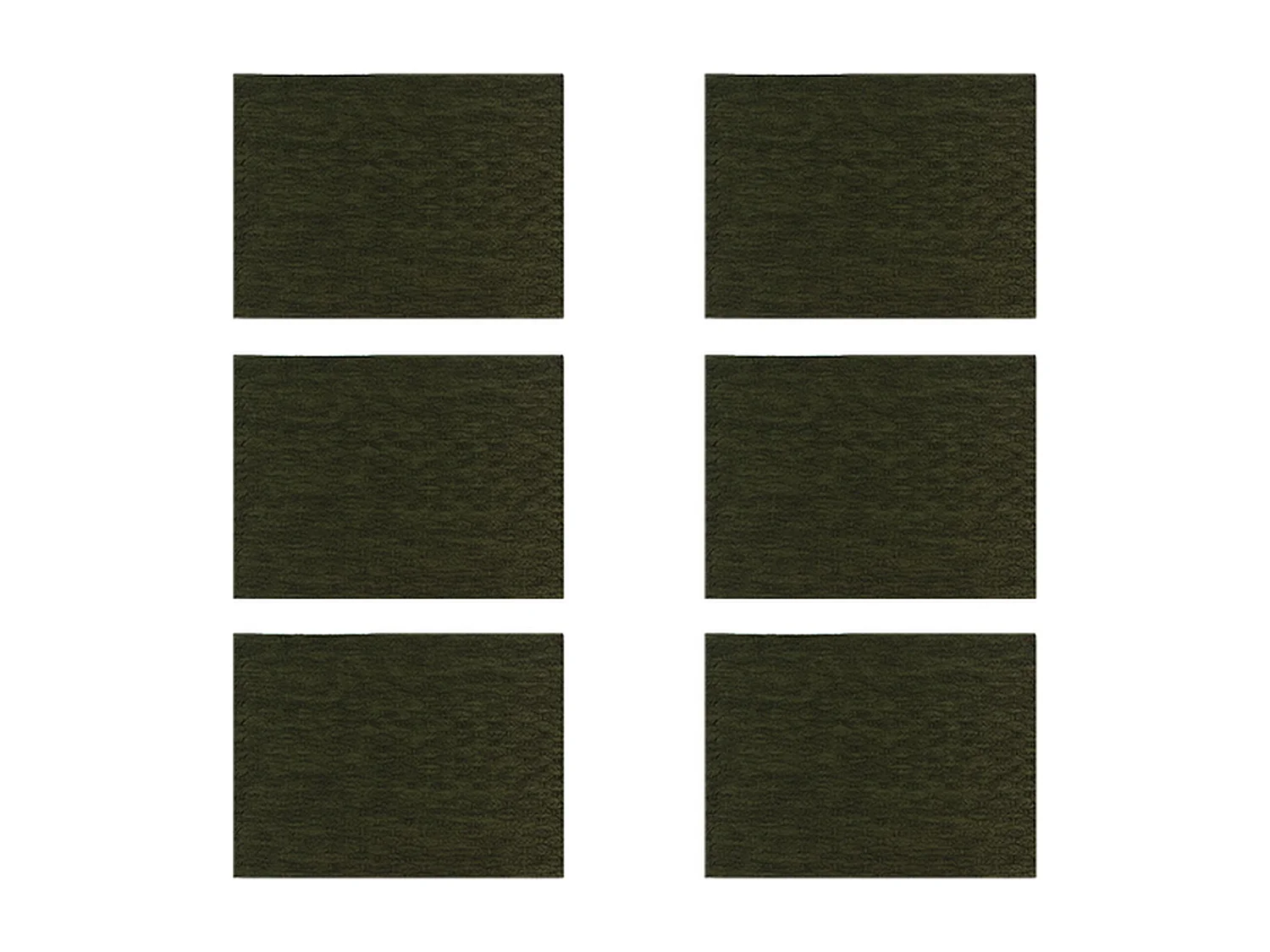 Novastyl - Lot 6 Sets De Table Ica 43x30cm En Plastique Effet Cuir Tresse Vert