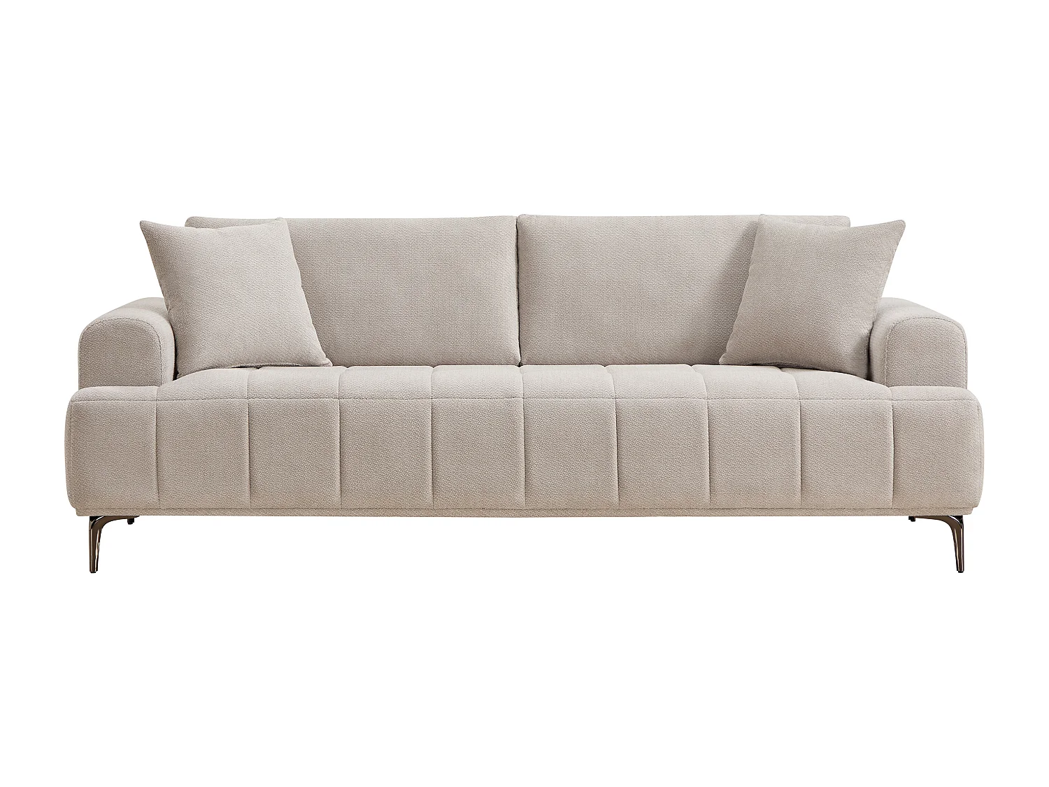 Canapé 3 places en tissu chiné beige DUGLASA