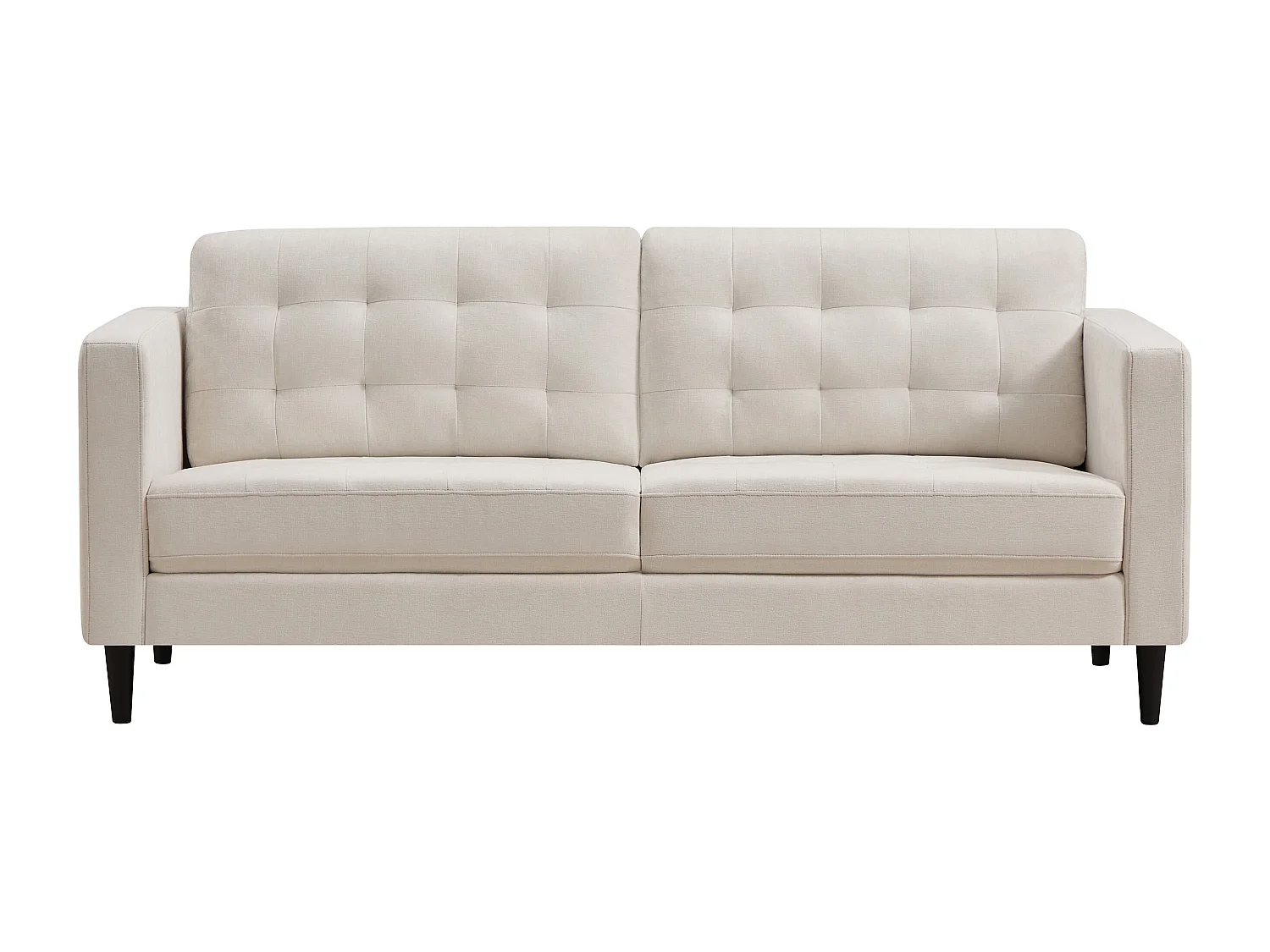 Canapé 3 places en tissu beige DIBALU