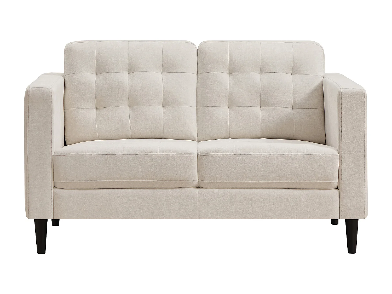 Canapé 2 places en tissu beige DIBALU