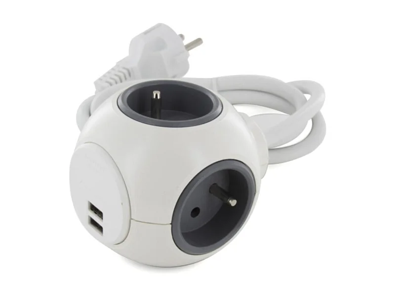 Multiprise PowerBall Extended 4x16A - USB - Chacon