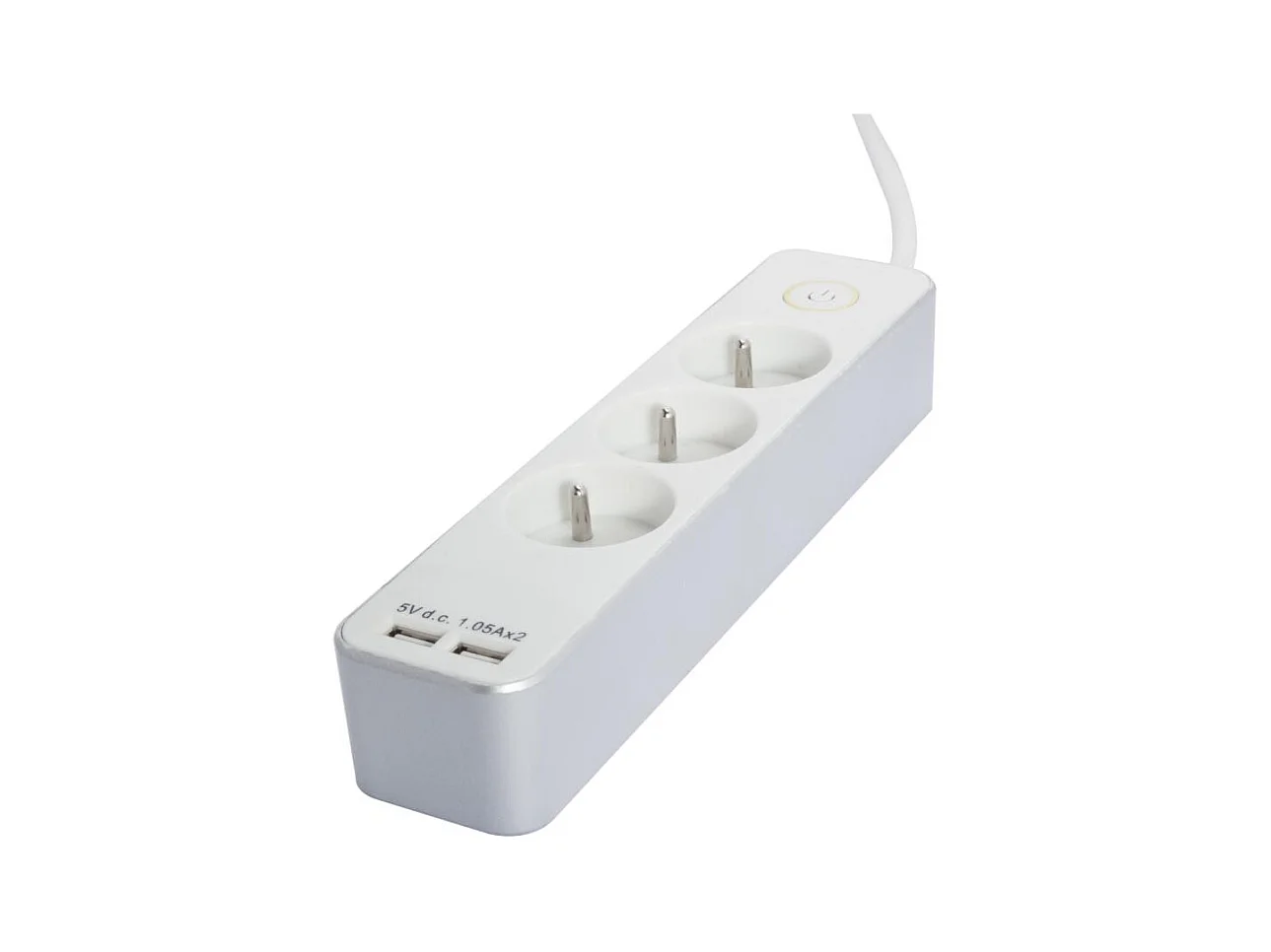 Bloc multiprise 3 x 16A + 2 USB 1,5m 3G1,5mm² - Chacon
