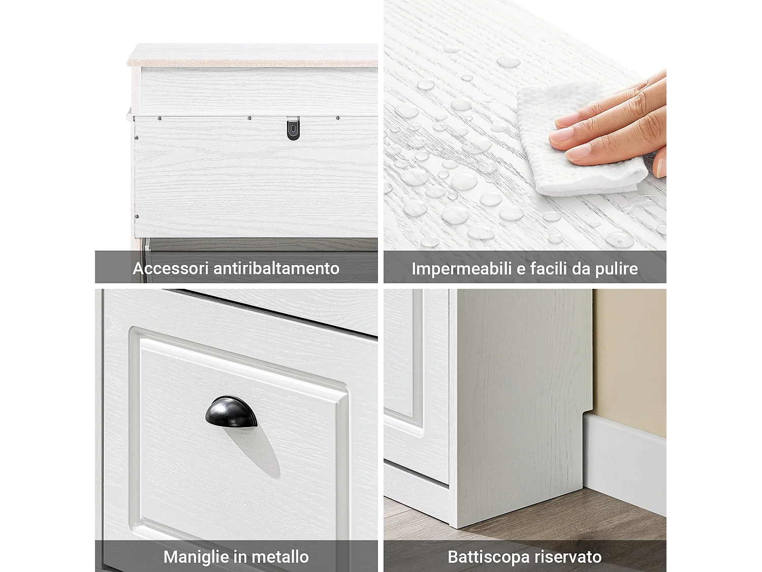 SoBuy Wąska szafka na buty oszczędzająca miejsce z 2 składanymi drzwiami nowoczesna biały efekt postarzanego drewna 54x24x82cm