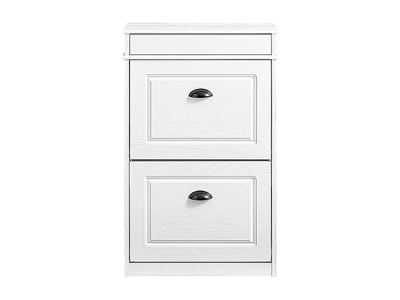 SoBuy Armoire à chaussures mince peu encombrante pour entrée couloir chambre effet bois vieilli blanc 54x24x82cm